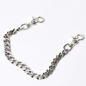 Like new CHROME HEARTS 2CLIP CLASSIC SHORT-T 2 Clip Short Classic Wallet Chain Weight 214.51g 25 Links Used 4a000556