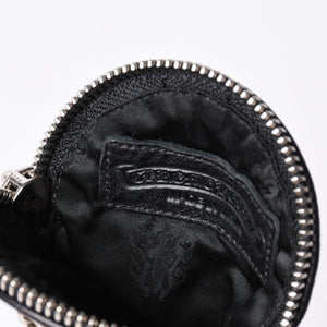 New and unused CHROME HEARTS 3 Cemetery Cross Patch with Paper Chain Leather Wallet Wallet Silver 925 Used 4a000693
