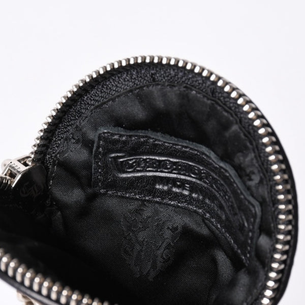 New and unused CHROME HEARTS 3 Cemetery Cross Patch with Paper Chain Leather Wallet Wallet Silver 925 Used 4a000693