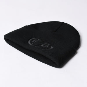 新品未使用 CHROME HEARTS クロムハーツ ニットキャップ ビーニー CHロゴ 刺繍 ブラック アクリル ONE SIZE 中古 4a000694