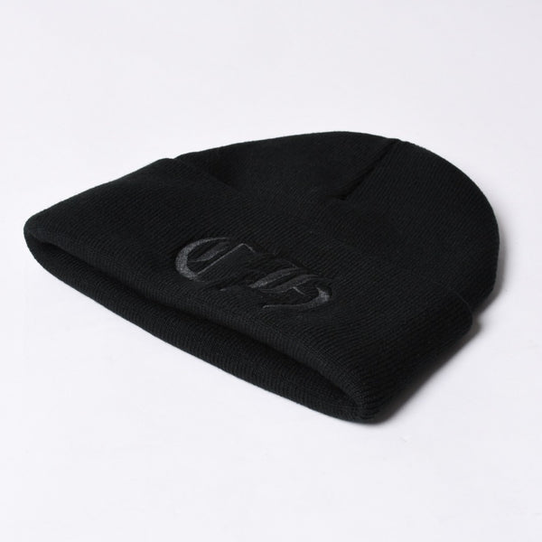 新品未使用 CHROME HEARTS クロムハーツ ニットキャップ ビーニー CHロゴ 刺繍 ブラック アクリル ONE SIZE 中古 4a000694