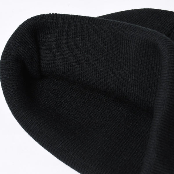 新品未使用 CHROME HEARTS クロムハーツ ニットキャップ ビーニー CHロゴ 刺繍 ブラック アクリル ONE SIZE 中古 4a000694