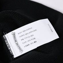 画像をギャラリービューアに読み込む, 新品未使用 CHROME HEARTS クロムハーツ ニットキャップ ビーニー CHロゴ 刺繍 ブラック アクリル ONE SIZE 中古 4a000694