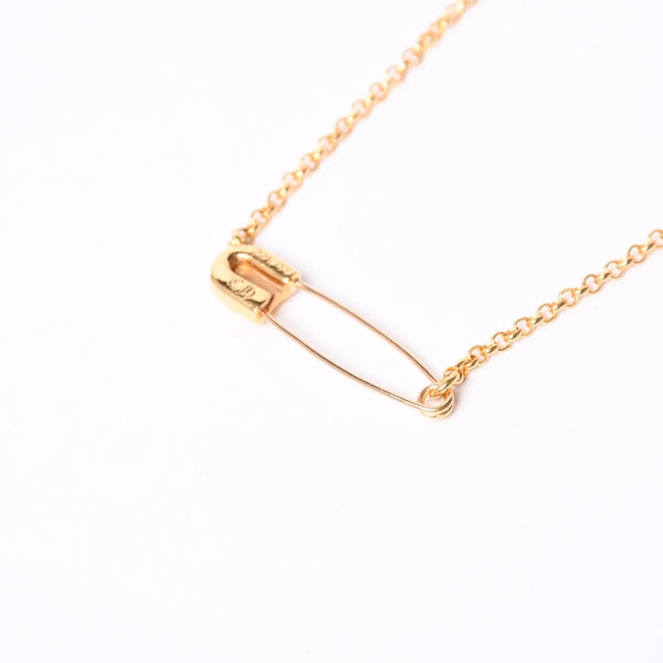New and unused CHROME HEARTS SAFETY PIN ROLL CHAIN ​​22k Safety pin necklace 20 inches Weight 12.56g Used 4a000947