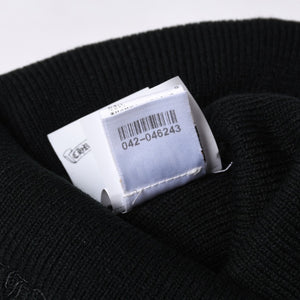 新品未使用 CHROME HEARTS クロムハーツ ニットキャップ ビーニー CHロゴ 刺繍 ブラック アクリル ONE SIZE 中古 4a000694