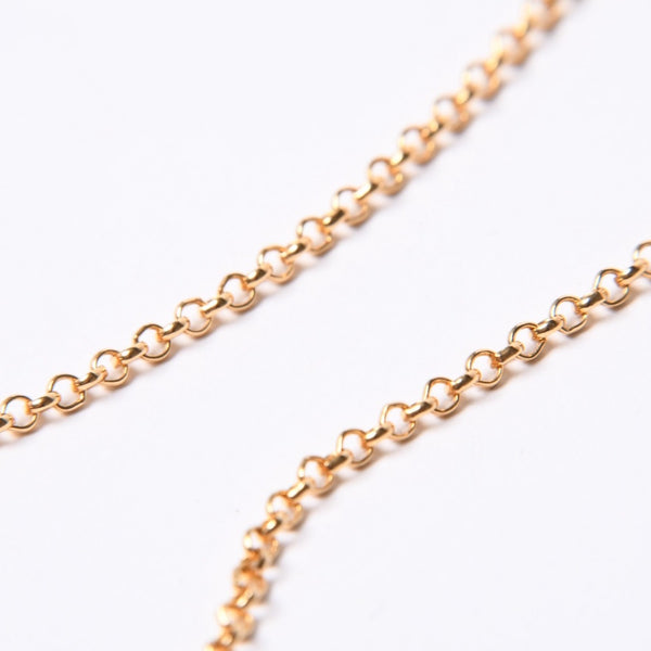 New and unused CHROME HEARTS SAFETY PIN ROLL CHAIN ​​22k Safety pin necklace 20 inches Weight 12.56g Used 4a000947