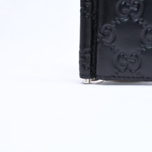 画像をギャラリービューアに読み込む, GUCCI グッチシマ マネークリップ カードケース ブラック シルバー金具 170580 レザー 美品 中古 4a006067