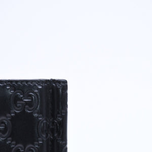 GUCCI グッチシマ マネークリップ カードケース ブラック シルバー金具 170580 レザー 美品 中古 4a006067