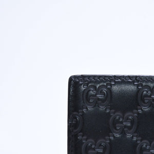 GUCCI グッチシマ マネークリップ カードケース ブラック シルバー金具 170580 レザー 美品 中古 4a006067