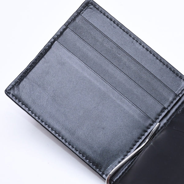 GUCCI グッチシマ マネークリップ カードケース ブラック シルバー金具 170580 レザー 美品 中古 4a006067
