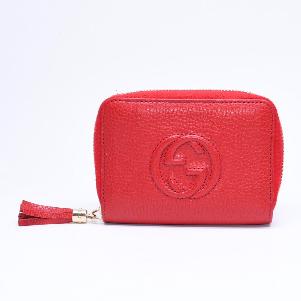 極美品 GUCCI グッチ ソーホー フリンジ コンパクトウォレット コインケース 593209 レザー 中古 4a006096
