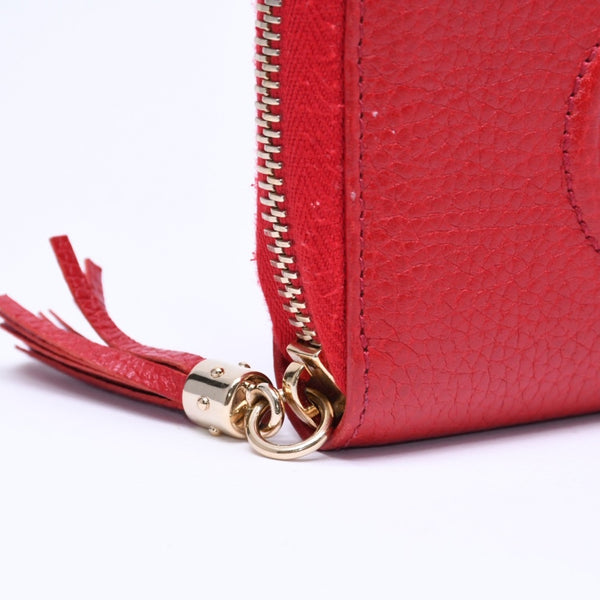 極美品 GUCCI グッチ ソーホー フリンジ コンパクトウォレット コインケース 593209 レザー 中古 4a006096