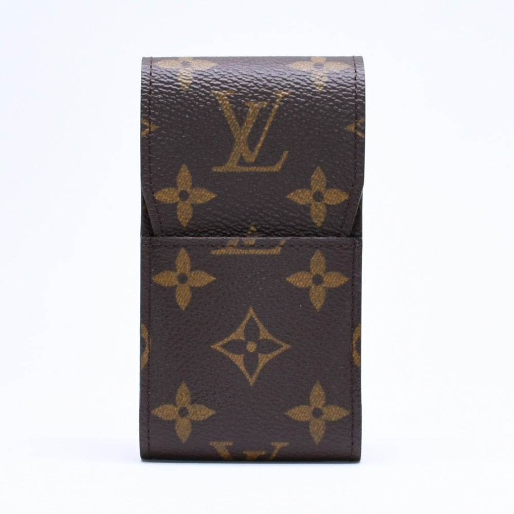 極美品 LOUIS VUITTON ルイヴィトン モノグラム エテュイ シガレットケース ブラウン M63024 タバコケース iQOSケース PVC 中古 4a006010