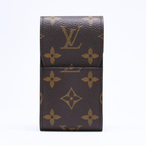 極美品 LOUIS VUITTON ルイヴィトン モノグラム エテュイ シガレットケース ブラウン M63024 タバコケース iQOSケース PVC 中古 4a006010