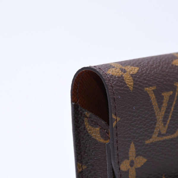 極美品 LOUIS VUITTON ルイヴィトン モノグラム エテュイ シガレットケース ブラウン M63024 タバコケース iQOSケース PVC 中古 4a006010