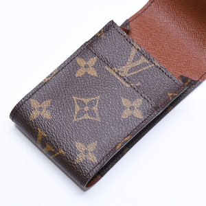 極美品 LOUIS VUITTON ルイヴィトン モノグラム エテュイ シガレットケース ブラウン M63024 タバコケース iQOSケース PVC 中古 4a006010