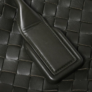 極美品 BOTTEGA VENETA ボッテガヴェネタ マキシ イントレチャート ハンドバッグ カーキ ダークグリーン P01824022C 中古 4a009349