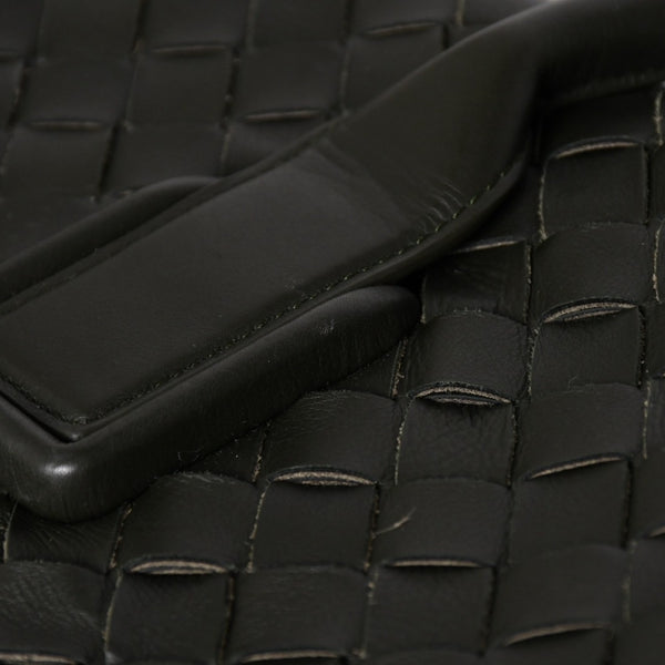 極美品 BOTTEGA VENETA ボッテガヴェネタ マキシ イントレチャート ハンドバッグ カーキ ダークグリーン P01824022C 中古 4a009349