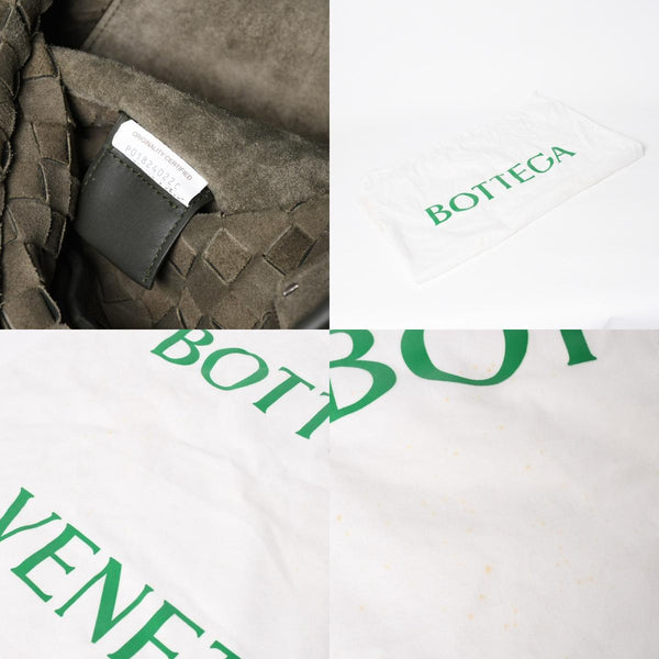 極美品 BOTTEGA VENETA ボッテガヴェネタ マキシ イントレチャート ハンドバッグ カーキ ダークグリーン P01824022C 中古 4a009349