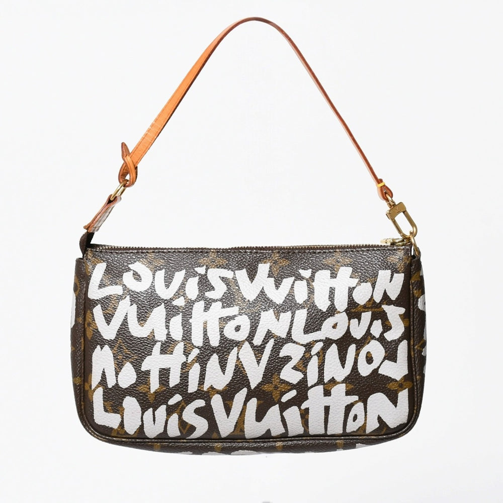 極美品 LOUIS VUITTON ルイヴィトン ポシェット アクセソワール アクセサーポーチ M92192 モノグラム グラフィティ 中古 4a009265