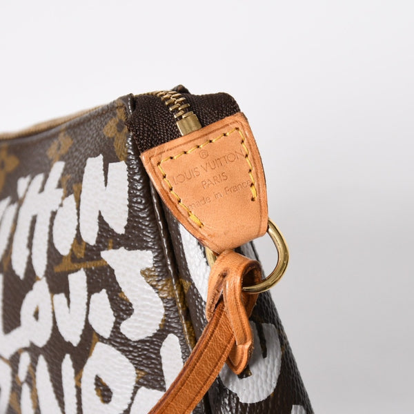 Very Good Condition LOUIS VUITTON Pochette Accessories Accessor Pouch M92192 Monogram Graffiti Used 4a009265