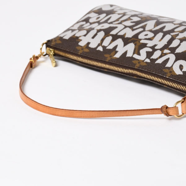 Very Good Condition LOUIS VUITTON Pochette Accessories Accessor Pouch M92192 Monogram Graffiti Used 4a009265