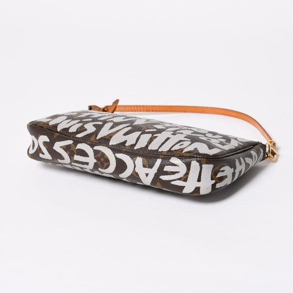 Very Good Condition LOUIS VUITTON Pochette Accessories Accessor Pouch M92192 Monogram Graffiti Used 4a009265