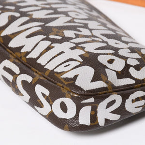 Very Good Condition LOUIS VUITTON Pochette Accessories Accessor Pouch M92192 Monogram Graffiti Used 4a009265