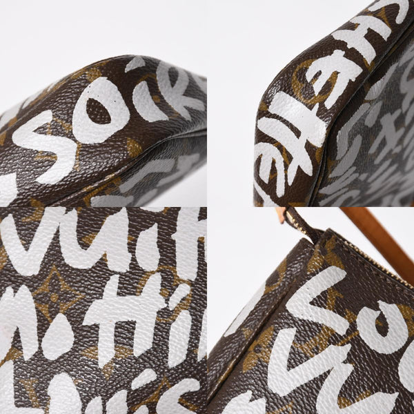 Very Good Condition LOUIS VUITTON Pochette Accessories Accessor Pouch M92192 Monogram Graffiti Used 4a009265