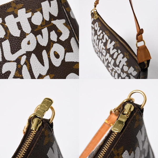 Very Good Condition LOUIS VUITTON Pochette Accessories Accessor Pouch M92192 Monogram Graffiti Used 4a009265