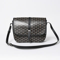 Very good condition GOYARD Belvedere MM bag shoulder bag BELVE3MMLTY02CG02P black silver metal fittings used 4a009592