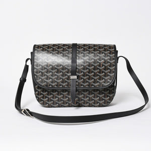 Very good condition GOYARD Belvedere MM bag shoulder bag BELVE3MMLTY02CG02P black silver metal fittings used 4a009592