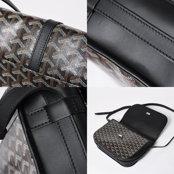 Very good condition GOYARD Belvedere MM bag shoulder bag BELVE3MMLTY02CG02P black silver metal fittings used 4a009592