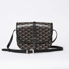 Like new GOYARD Cup Vert PM Crossbody Bag Shoulder Bag PVC Leather Black Silver Hardware Used 4a009772