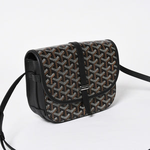 Like new GOYARD Cup Vert PM Crossbody Bag Shoulder Bag PVC Leather Black Silver Hardware Used 4a009772