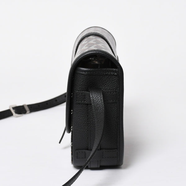 Like new GOYARD Cup Vert PM Crossbody Bag Shoulder Bag PVC Leather Black Silver Hardware Used 4a009772