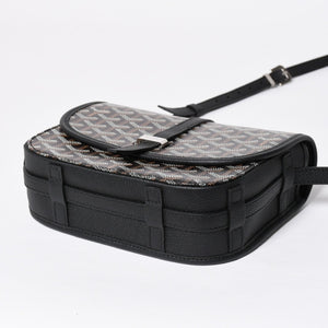 Like new GOYARD Cup Vert PM Crossbody Bag Shoulder Bag PVC Leather Black Silver Hardware Used 4a009772