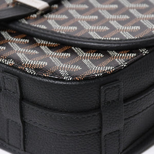 Like new GOYARD Cup Vert PM Crossbody Bag Shoulder Bag PVC Leather Black Silver Hardware Used 4a009772