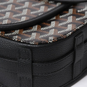 Like new GOYARD Cup Vert PM Crossbody Bag Shoulder Bag PVC Leather Black Silver Hardware Used 4a009772
