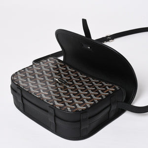 Like new GOYARD Cup Vert PM Crossbody Bag Shoulder Bag PVC Leather Black Silver Hardware Used 4a009772