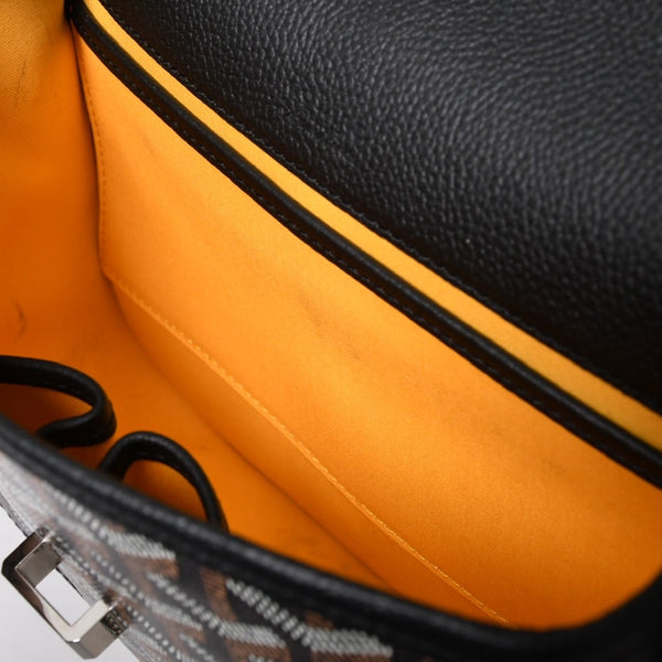 Like new GOYARD Cup Vert PM Crossbody Bag Shoulder Bag PVC Leather Black Silver Hardware Used 4a009772