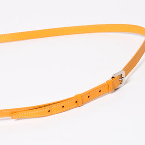 極美品 GOYARD ゴヤール ミューズ ヴァニティケース ハンドバッグ PVC レザー イエロー シルバー金具 中古 4a009773