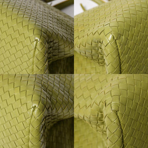 BOTTEGA VENETA ボッテガヴェネタ ハンドバッグ カーキ イエロー ハンドバッグ イントレチャート 223377 V0016 3560 美品 中古 4a009342