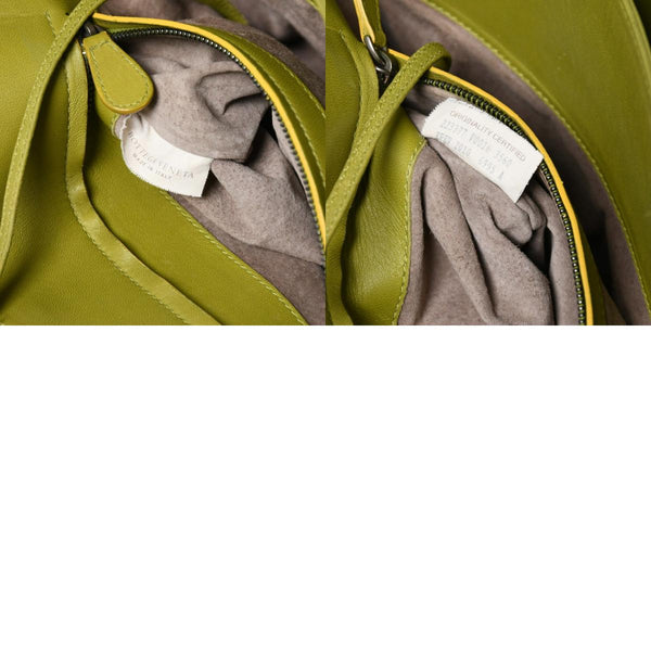 BOTTEGA VENETA ボッテガヴェネタ ハンドバッグ カーキ イエロー ハンドバッグ イントレチャート 223377 V0016 3560 美品 中古 4a009342