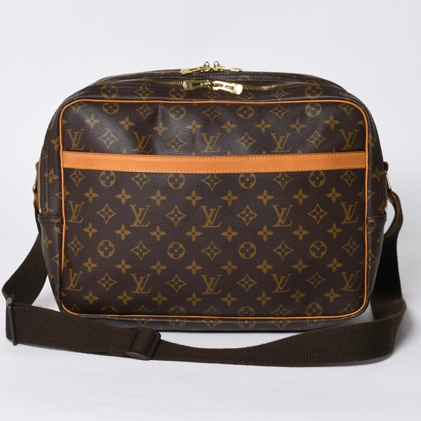 LOUIS VUITTON Shoulder Bag Reporter GM Monogram M45252 Brown Gold Hardware Good Condition Used 4a000868