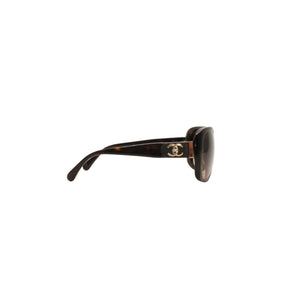 CHANEL Sunglasses Eyewear 5234-Q-A c.714/3B Size 57□16 135 Coco Mark Turnlock Temple Tortoiseshell Color Good Condition Used 4a000794