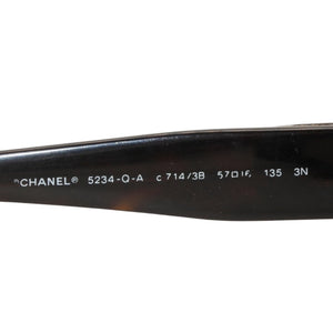 CHANEL Sunglasses Eyewear 5234-Q-A c.714/3B Size 57□16 135 Coco Mark Turnlock Temple Tortoiseshell Color Good Condition Used 4a000794
