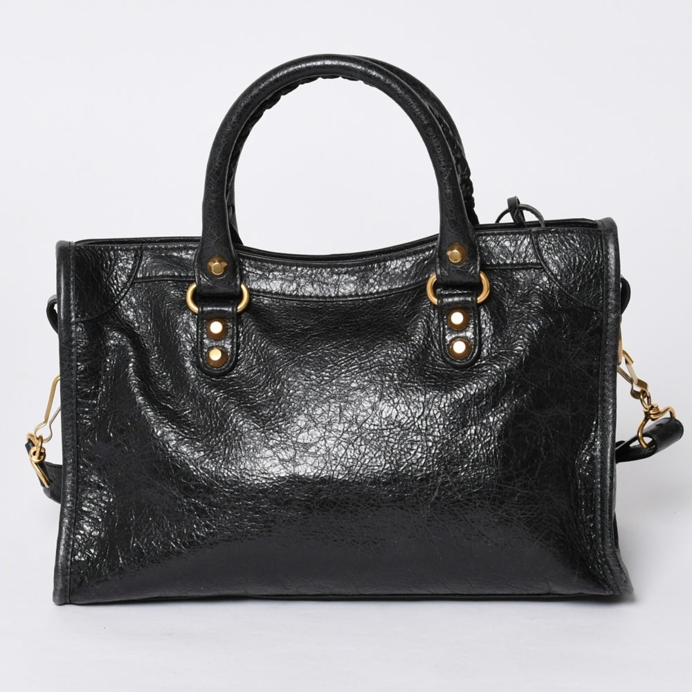 BALENCIAGA バレンシアガ ハンドバッグ バレンシアガ シティ 2WAY ショルダーバッグ ブラック レザー 811442 美品 中古 4a000692