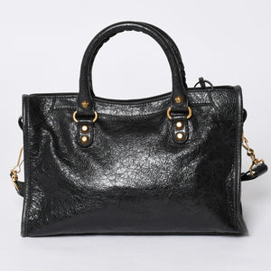 BALENCIAGA バレンシアガ ハンドバッグ バレンシアガ シティ 2WAY ショルダーバッグ ブラック レザー 811442 美品 中古 4a000692