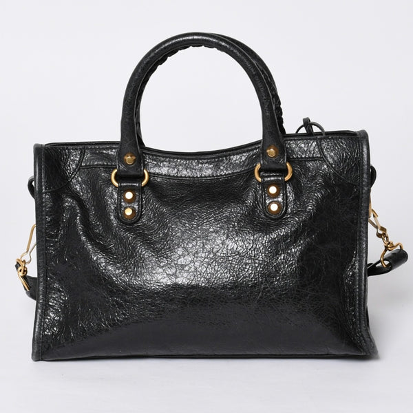 BALENCIAGA バレンシアガ ハンドバッグ バレンシアガ シティ 2WAY ショルダーバッグ ブラック レザー 811442 美品 中古 4a000692